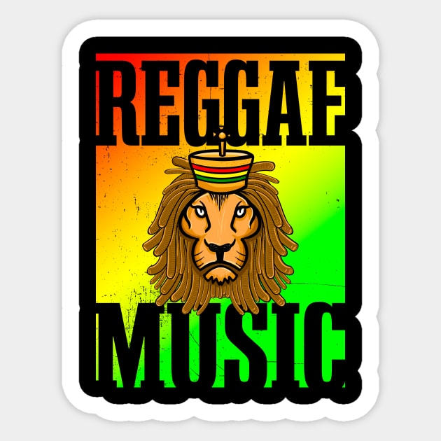 Reggae Music Lion Of Judah Sound System Boombox Jamaican Roots Music Sticker by dconciente